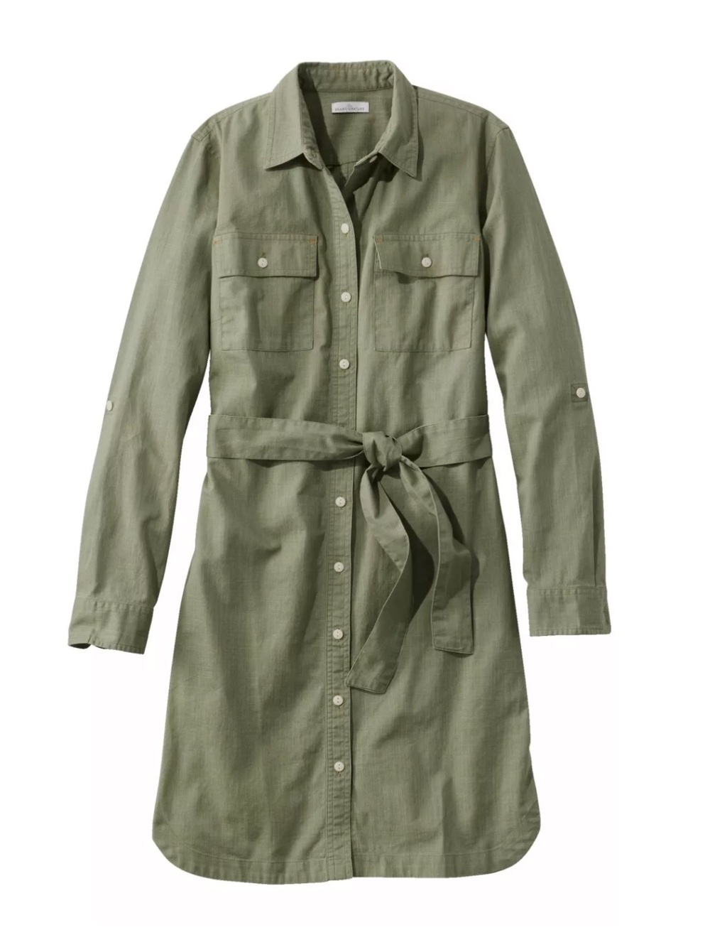 LL Bean Signature Camp Shirt Dress Size 2X EUC 100% Cotton